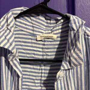 Beachlunchlounge Blue and White Button-Up